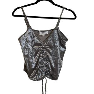 Hippie Rose Faux Velour Tank Top